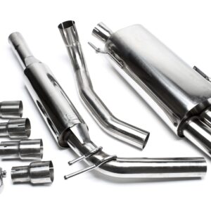 TA Technix Edelstahlanlage 2x76mm passend für VW Polo 6N