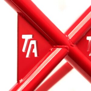 TA Technix Überrollbügel rot mit Logo passend für VW Golf V Typ 1K – Bild 3