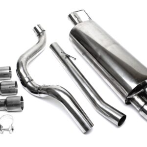 TA Technix Rennsportanlage 2x76mm passend für Audi A3 8L / Seat Leon 1M / VW Golf IV