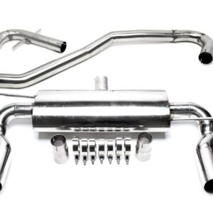 TA Technix Duplex Edelstahl Rennsportanlage Links +Rechts 2x76mm passend für Audi A3 8P/ VW Golf V 1K