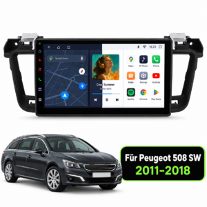 Android Autoradio für Peugeot 508  SW Citroen DS5 C5 2011-2018, kabelloses CarPlay  Android Auto, GPS-Navigation, Multimedia, Lenkradsteuerung
