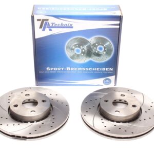 TA Technix Sport Bremsscheiben Satz Vorderachse passend für Toyota Corolla / Corolla Verso